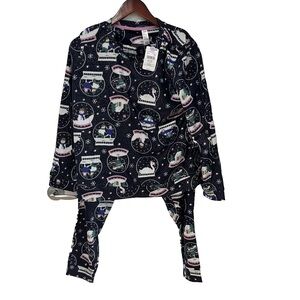 George Cozy Black Snow Globe Pajama Set